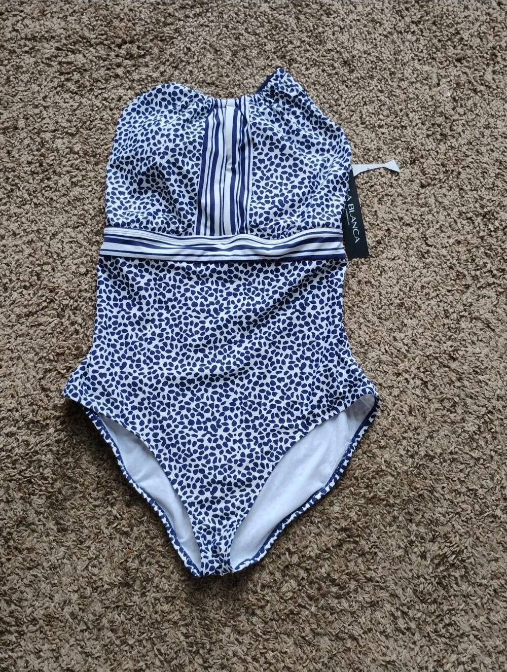 New With Tags La Blanca Apulia Mio High Neck One Piece Swimsuit 16